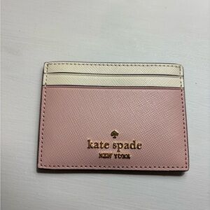 Kate Spade Pink and Cream Key Card Holder